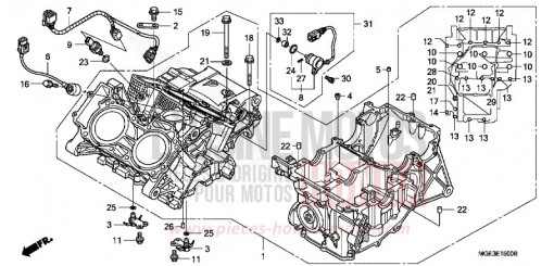 CRANKCASE (VFR1200F) VFR1200FC de 2012